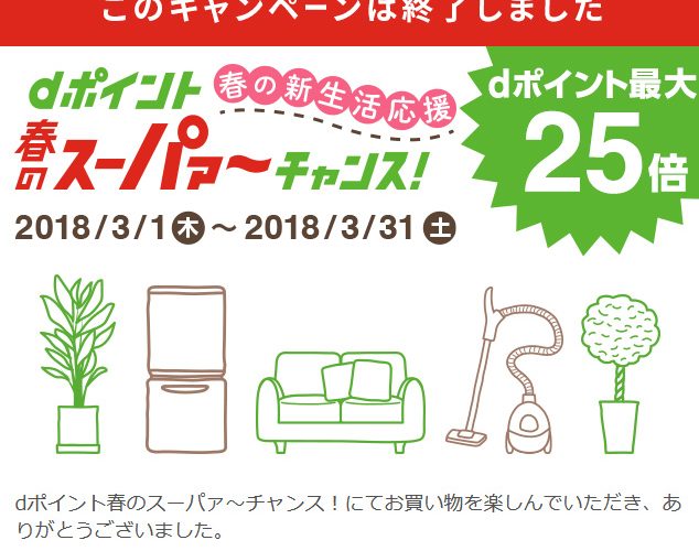 dポイントが大量付与されました!